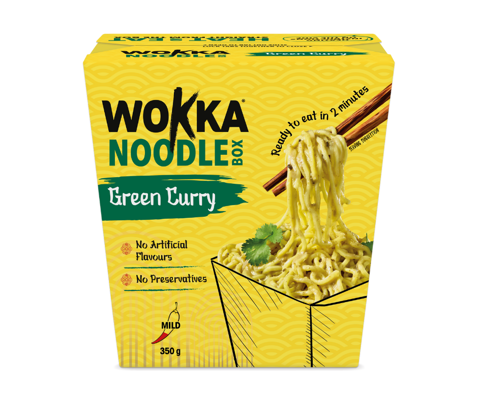 Wokka Green Curry Noodle Box 350g